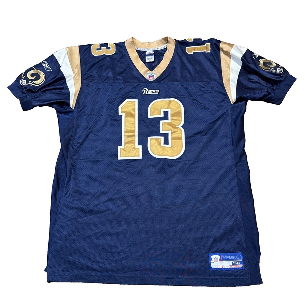 Kurt Warner St. Louis Rams Authentic NFL On-Field Home Navy Blue Jersey Size 56